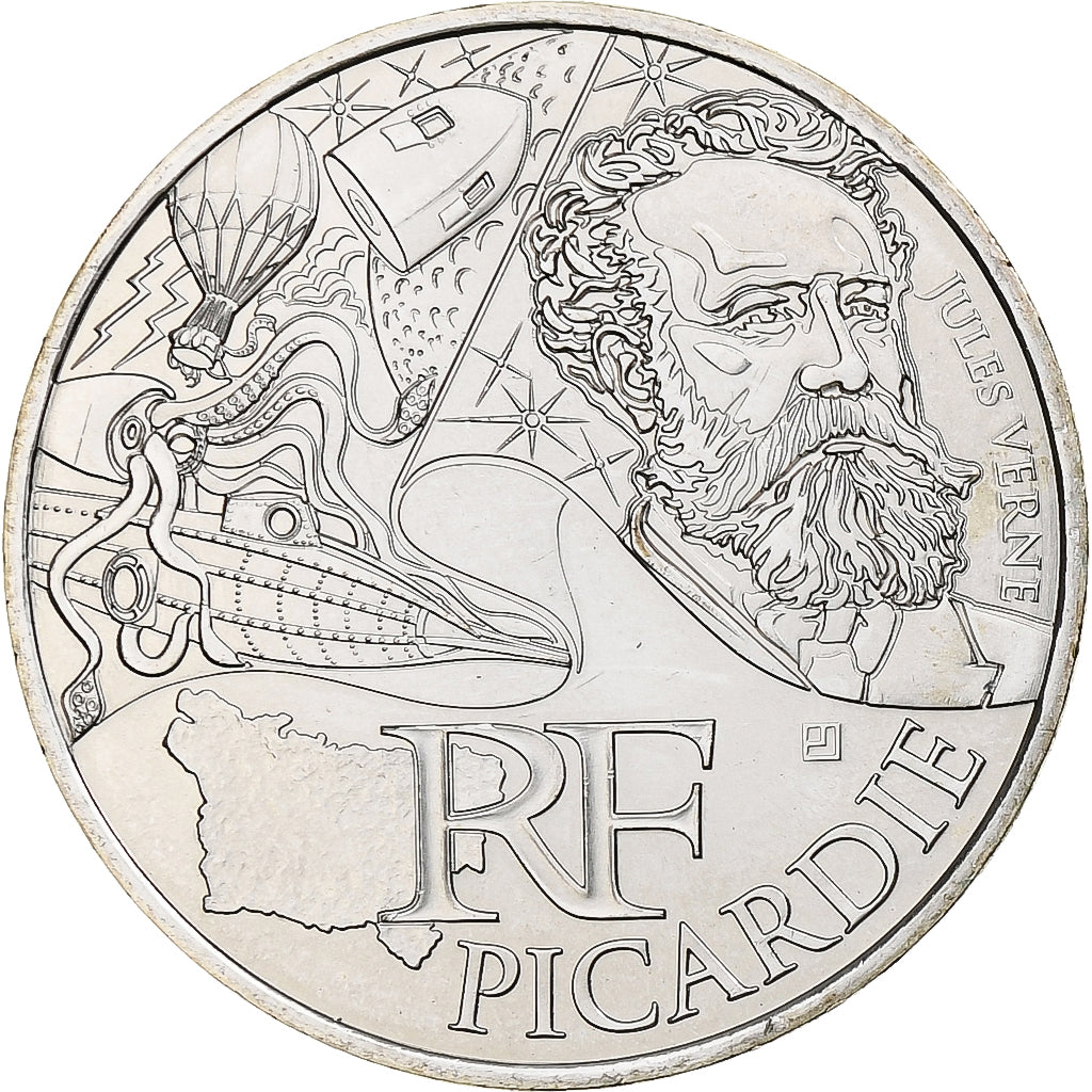 France, 10 Euro, Picardie, 2012, Paris, MS(65-70), Silver, Gadoury:EU514