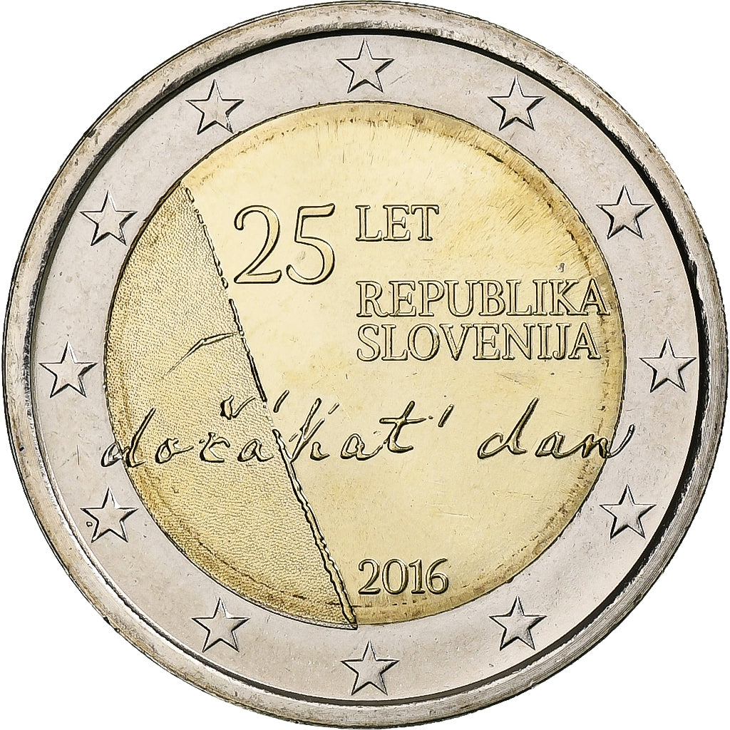 Slovénie, 2 Euro, 25ème anniversaire de l'Indépendance, 2016, FDC