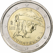 Italia, 2 Euro, Donatello, 2016, FDC, Bi-metallico