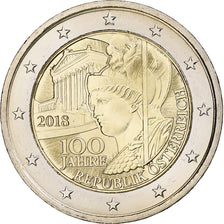 Austria, 2 Euro, 100 years republic of Austria, 2018, FDC, Bi-metallico, KM:New