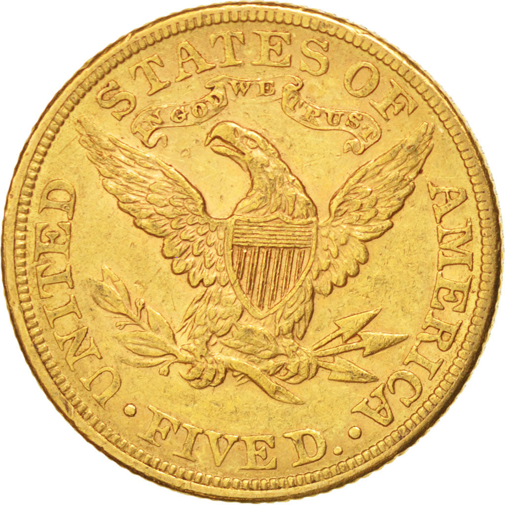 UNITED STATES, Coronet Head, $5, Half Eagle, 1883, U.S. Mint, KM #101,...