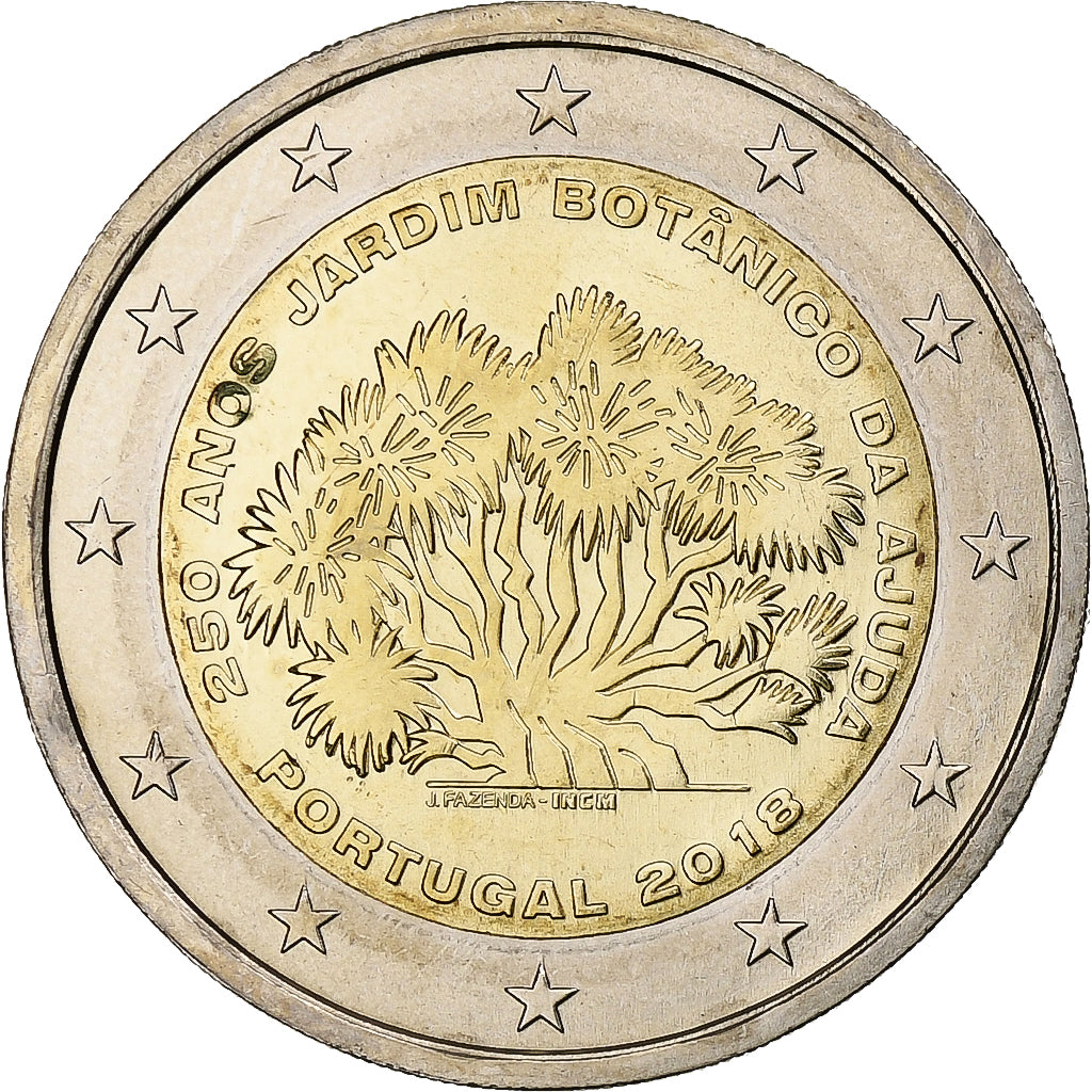 Portugal, 2 Euro, Jardin botanique d'Ajuda, 2018, STGL, Bi-Metallic