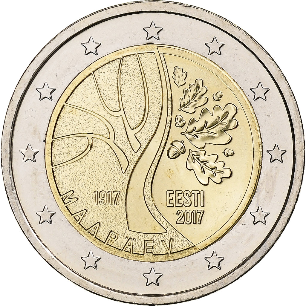 Estonie, 2 Euro, Route vers l'indépendance, 2017, FDC, Bimétallique