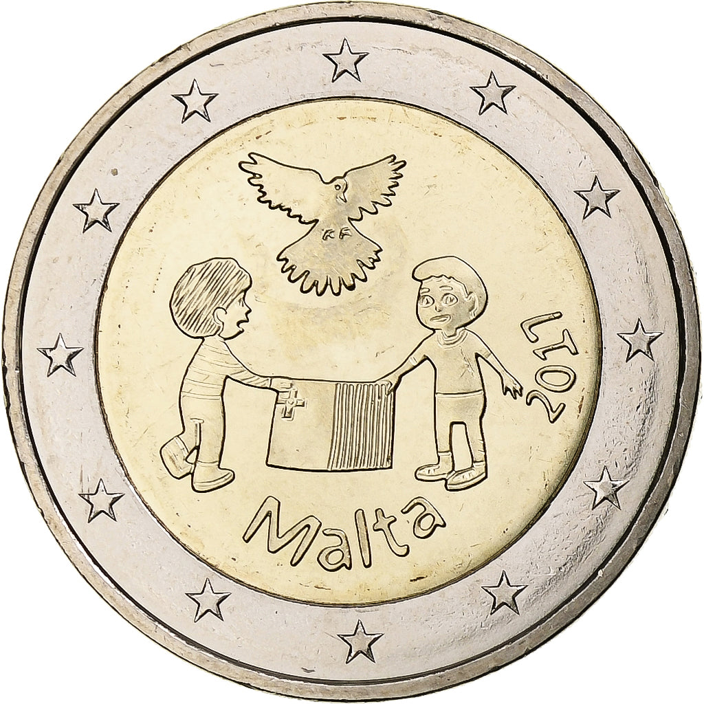 Malta, 2 Euro, Solidarité et Paix, 2017, UNZ+, Bi-Metallic, KM:New