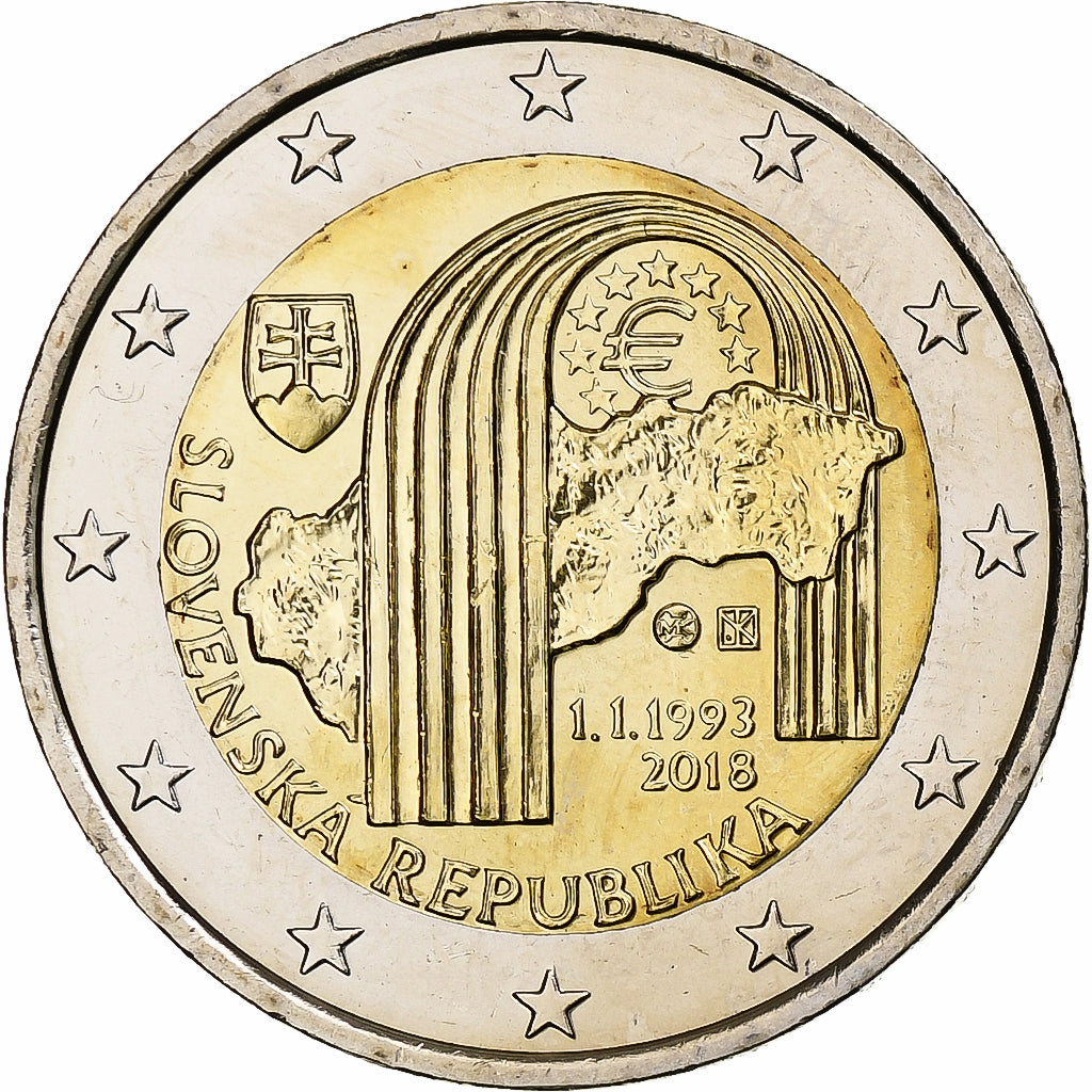 Slowakije, 2 Euro, 25ème anniversaire de la République, 2018, Kremnica, UNC