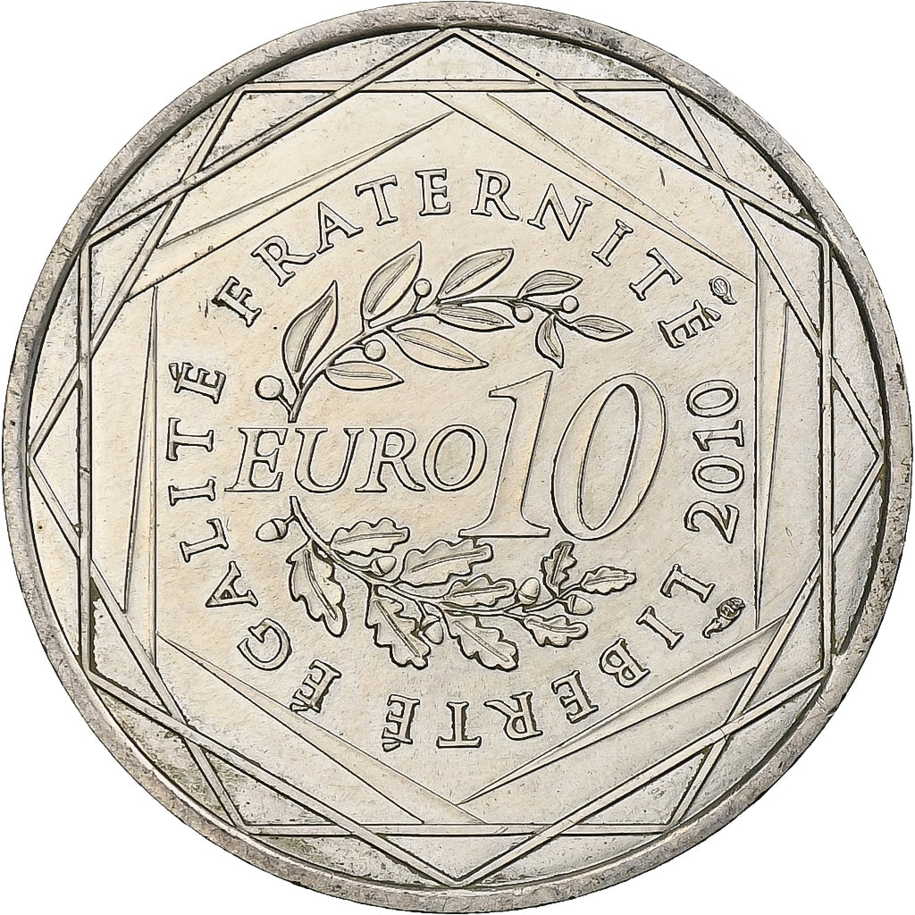 France, 10 Euro, Picardie, 2010, MS(63), Silver