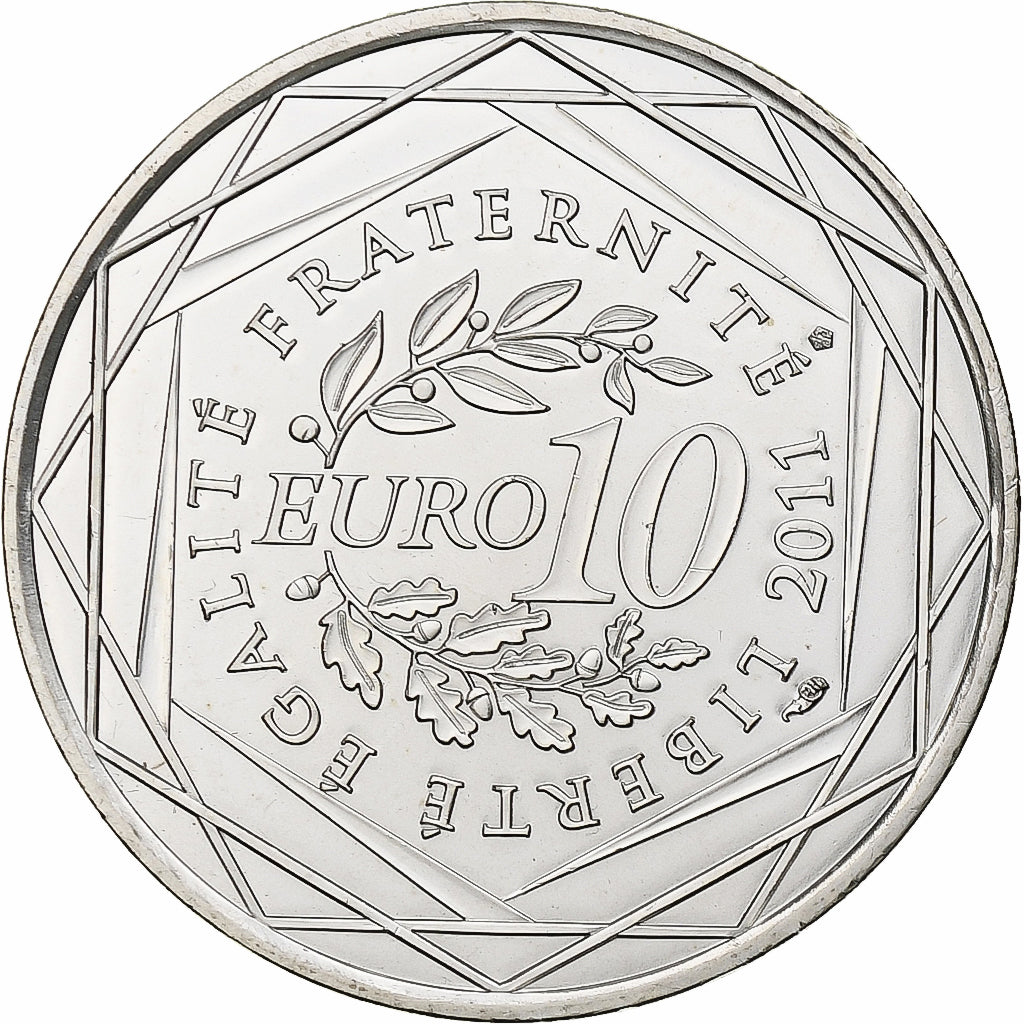 France, 10 Euro, Nord-Pas de Calais, 2011, Paris, MS(65-70), Silver