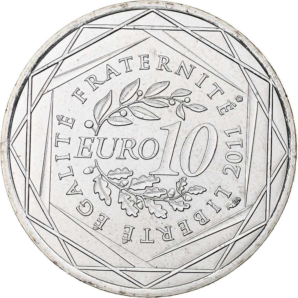 France, 10 Euro, Languedoc-Rousillon, 2011, Paris, FDC, Argent, KM:1741