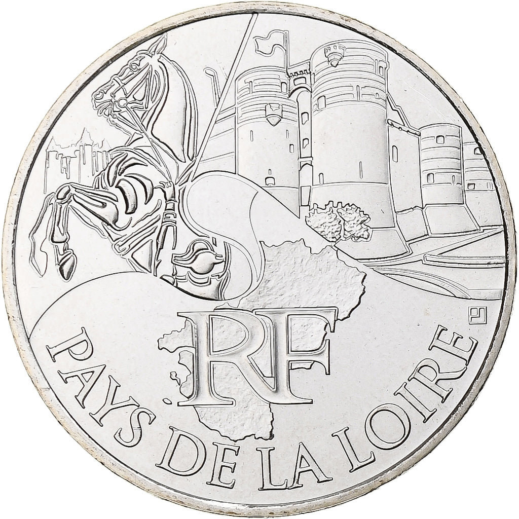 France, 10 Euro, Pays de la Loire, 2011, FDC, Argent