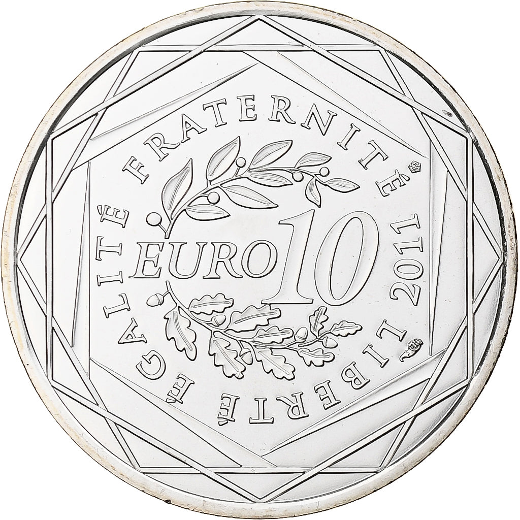 France, 10 Euro, Corse, 2011, Paris, FDC, Argent, KM:1740