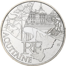 Francja, 10 Euro, Aquitaine, 2011, Paris, MS(65-70), Srebro, KM:1727