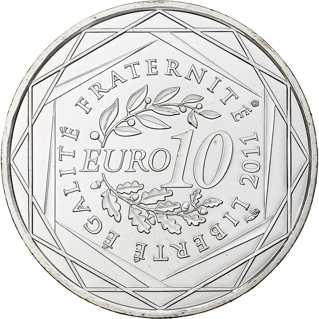 France, 10 Euro, Picardie, 2011, Paris, MS(65-70), Silver, KM:1745