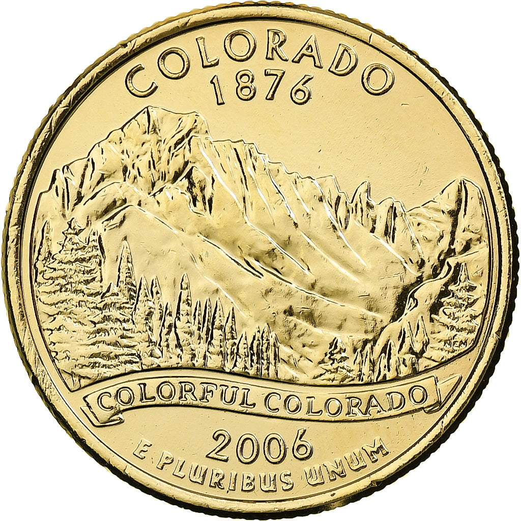 États-Unis, Colorado, Quarter, 2006, U.S. Mint, Denver, golden, FDC