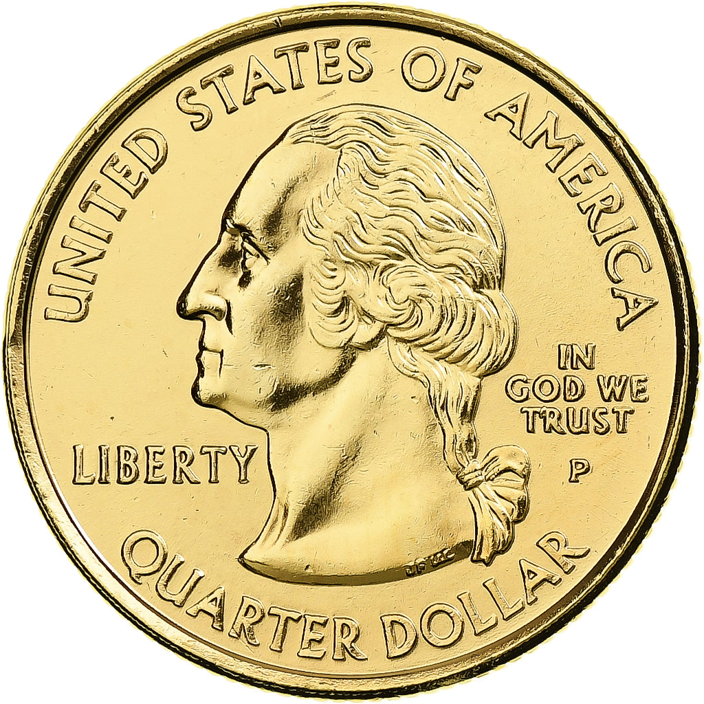 Stati Uniti, Maryland, Quarter, 2000, U.S. Mint, FDC, Gold plated