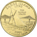 Vereinigte Staaten, Rhode Island, Quarter, 2001, golden, STGL, Kupfer-Nickel