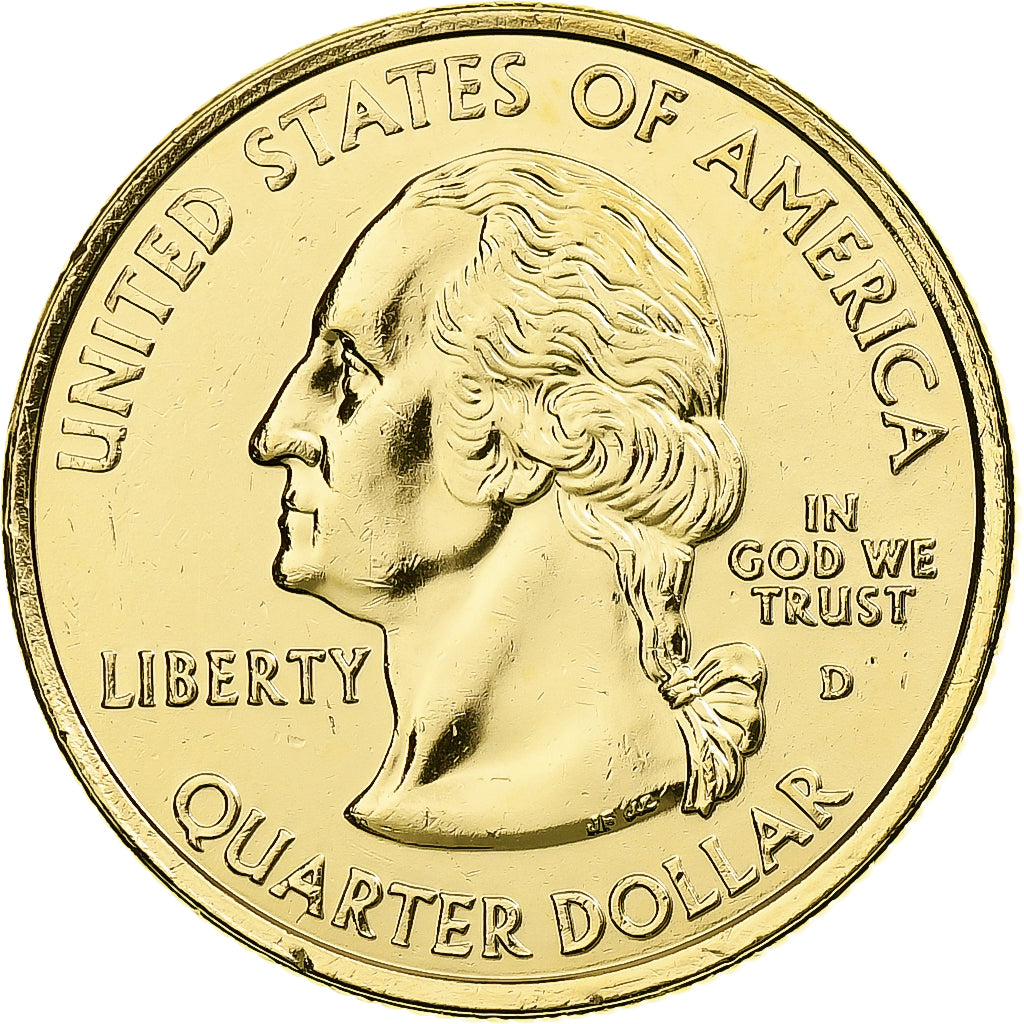 Vereinigte Staaten, Rhode Island, Quarter, 2001, golden, STGL, Kupfer-Nickel