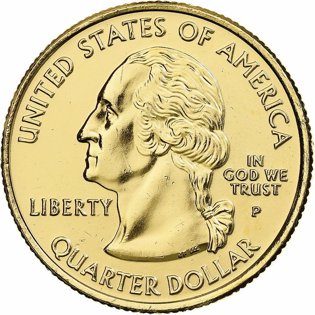 Estados Unidos, Michigan, Quarter, 2004, U.S. Mint, Philadelphia, golden, FDC