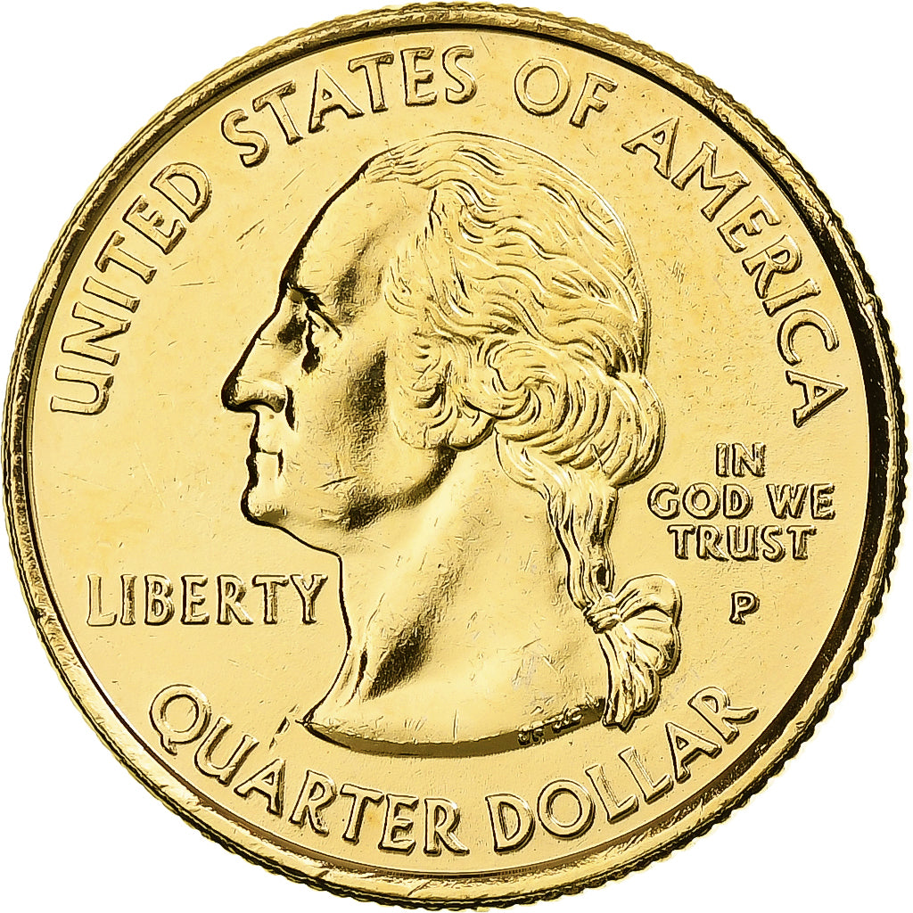 Stati Uniti, Alaska, Quarter, 2008, U.S. Mint, Philadelphia, FDC, Rame ricoperto