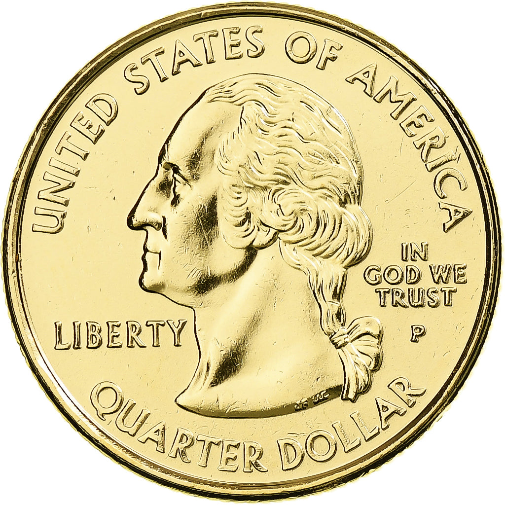 Vereinigte Staaten, Virginia, Quarter, 2000, U.S. Mint, STGL, Gold plated