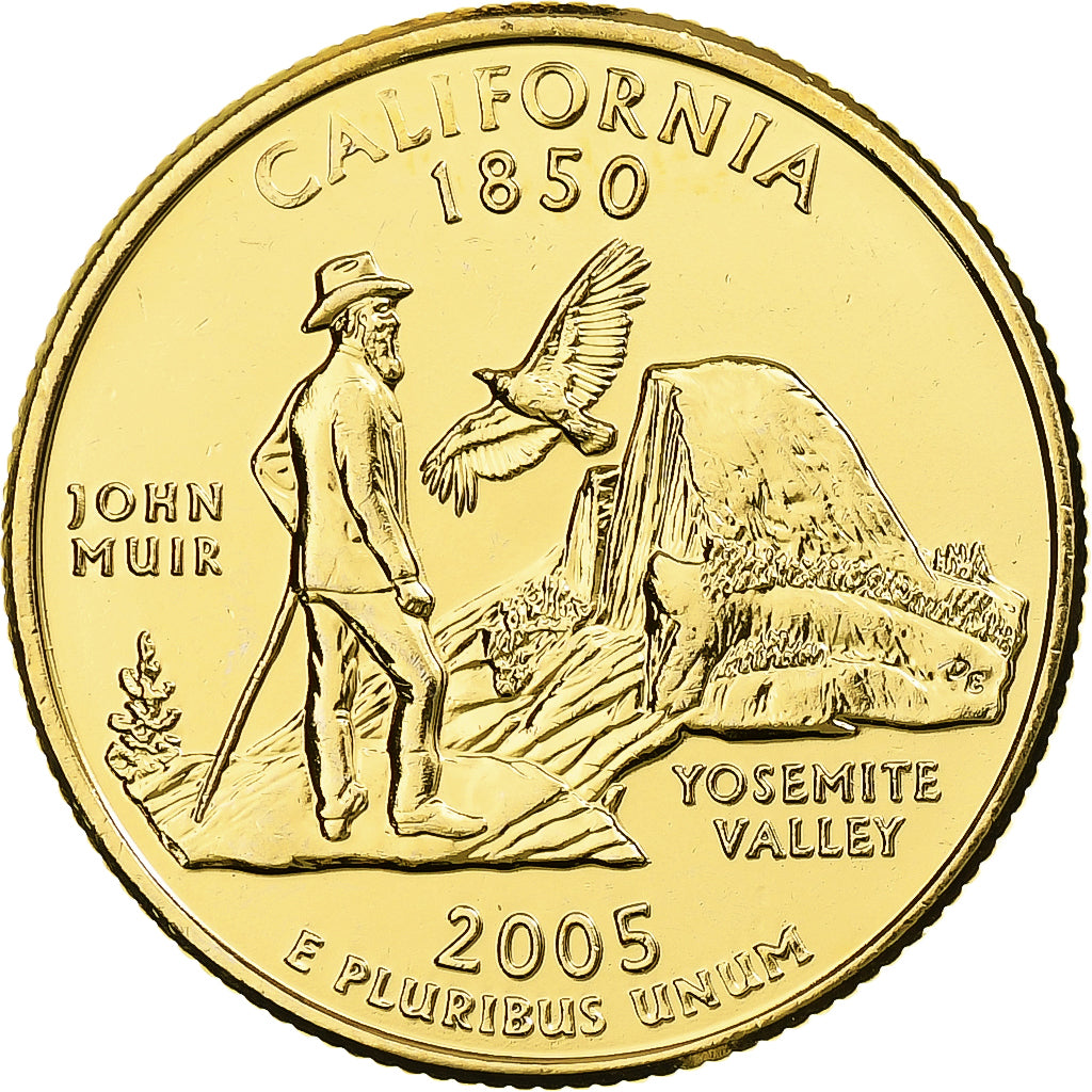 États-Unis, California, Quarter, 2005, U.S. Mint, Denver, golden, FDC