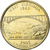 Vereinigte Staaten, West Virginia, Quarter, 2005, U.S. Mint, Denver, golden