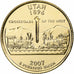États-Unis, Utah, Quarter, 2007, U.S. Mint, Denver, golden, FDC, Cupronickel