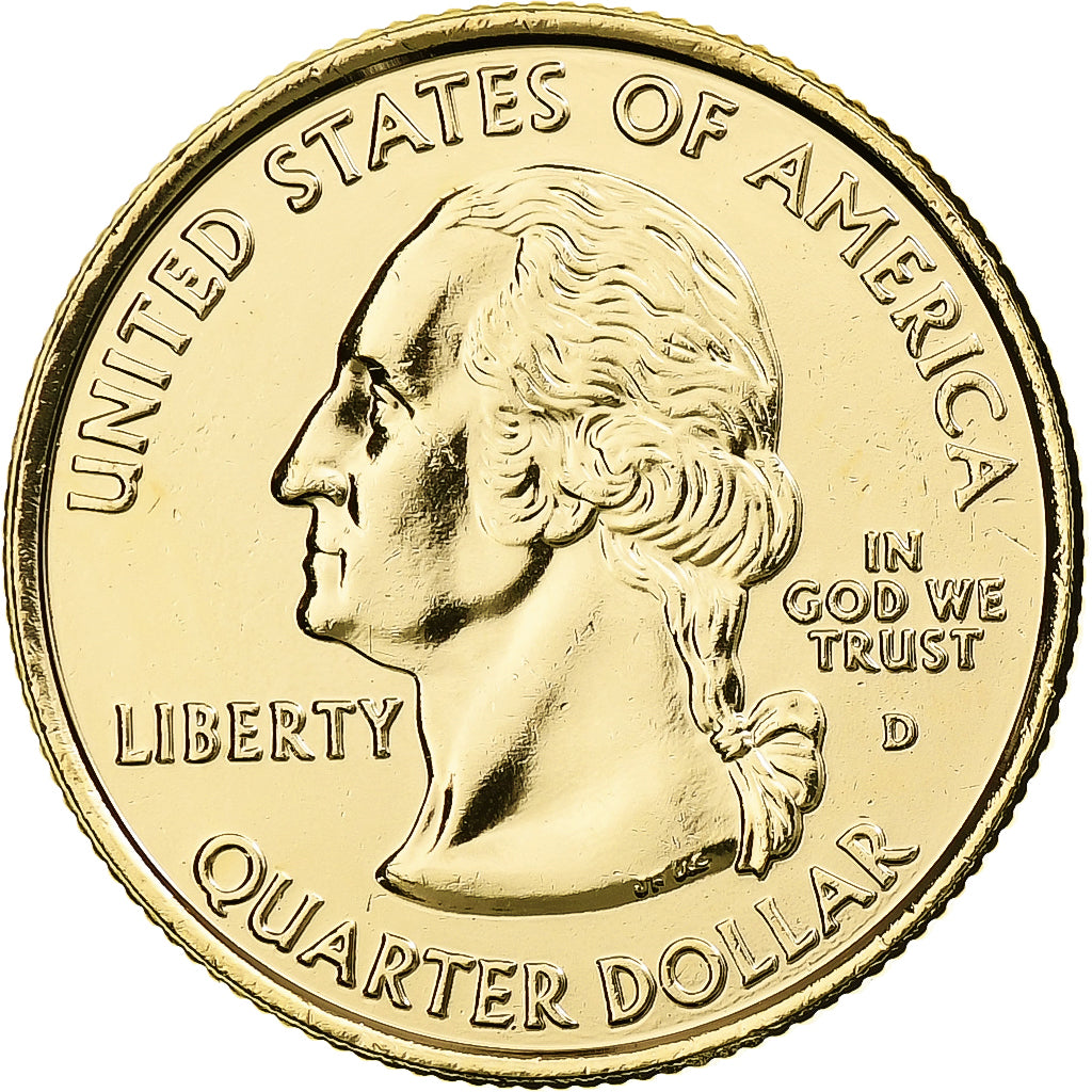 États-Unis, Utah, Quarter, 2007, U.S. Mint, Denver, golden, FDC, Cupronickel