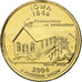 Stati Uniti, Iowa, Quarter, 2004, United States Mint, Denver, FDC, Gold plated