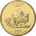 Stati Uniti, Quarter, Kansas, 2005, U.S. Mint, Gold plated, FDC
