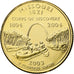 États-Unis, Quarter, Missouri, 2003, U.S. Mint, golden, Cupronickel plaqué