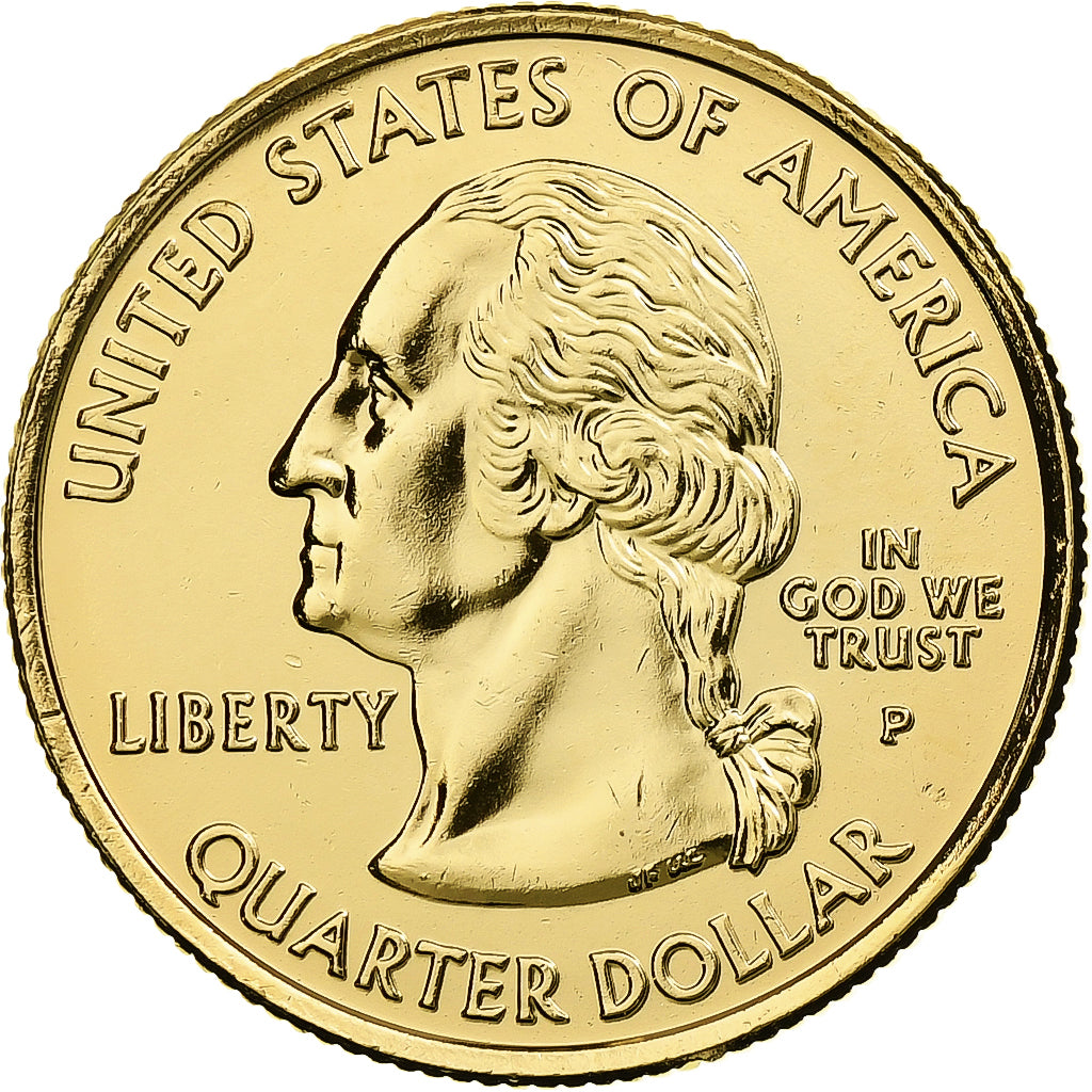 États-Unis, Quarter, Hawaii, 2008, Philadelphie, golden, Cupro-nickel, FDC