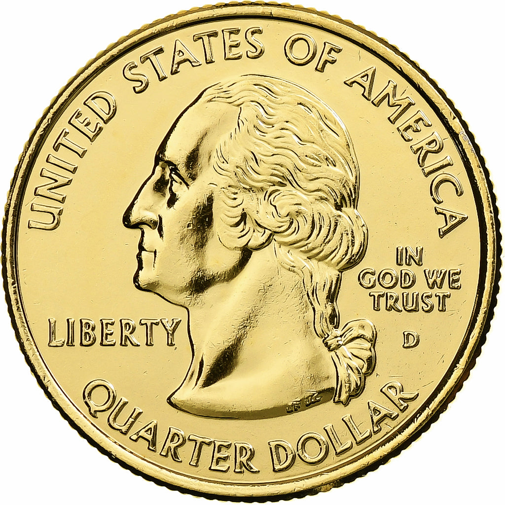 United States, Quarter, Oregon, 2005, U.S. Mint, golden, Copper-Nickel Clad