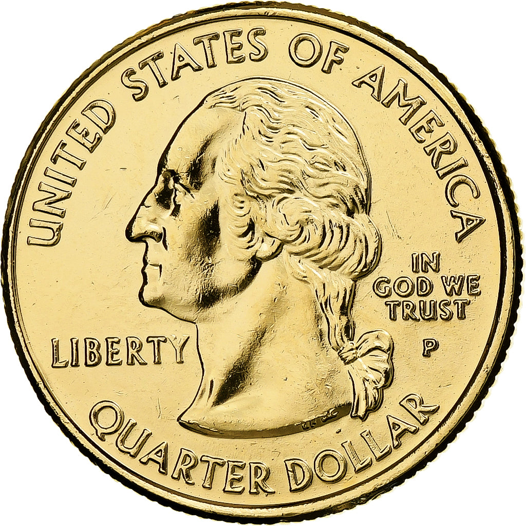 United States, Quarter, Nevada, 2006, Philadelphia, golden, Copper-nickel