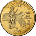United States, Quarter, Massachusetts, 2000, U.S. Mint, golden, Copper-Nickel