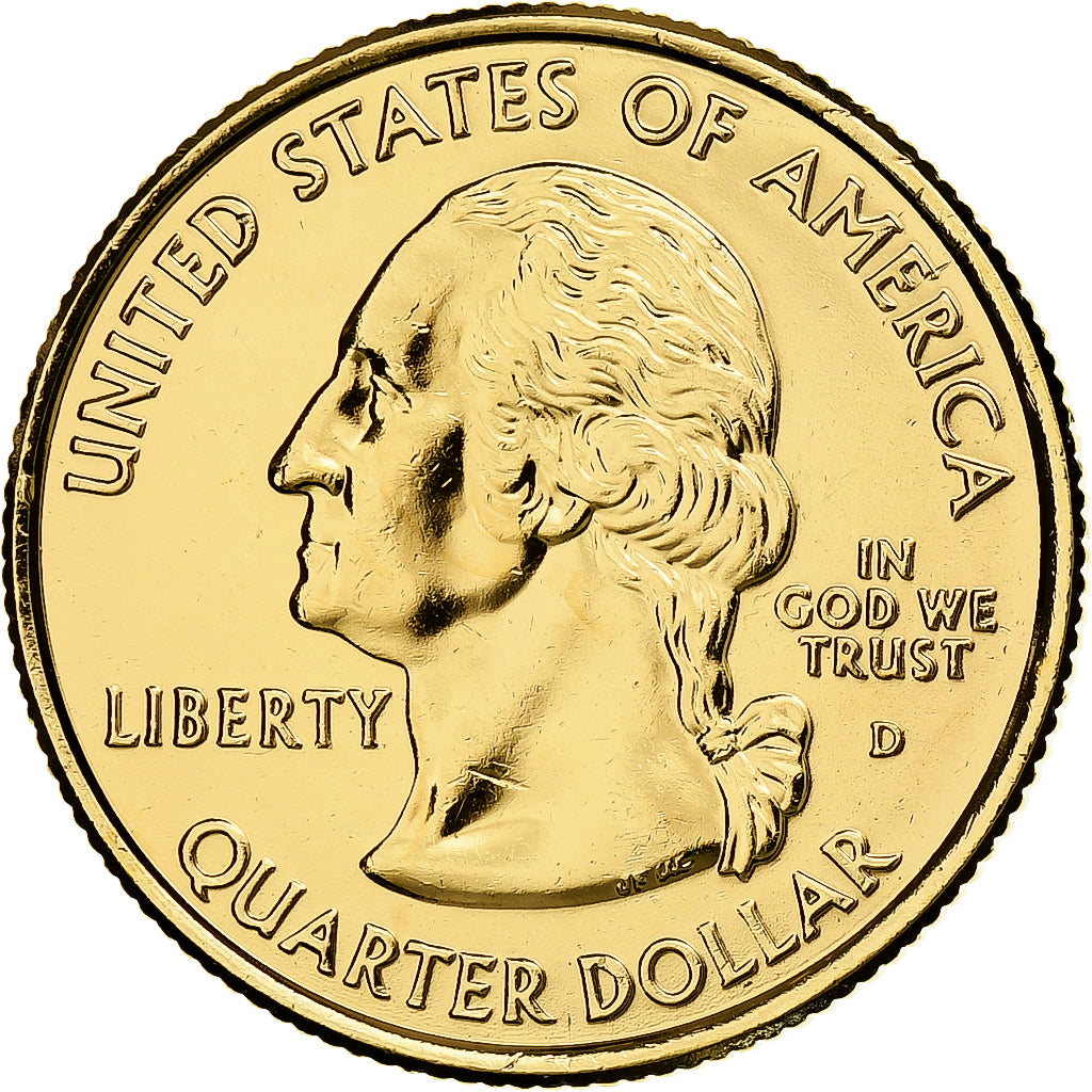 United States, Quarter, Montana, 2007, U.S. Mint, golden, Copper-Nickel Clad
