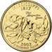 USA, Quarter, Mississippi, 2002, U.S. Mint, golden, Miedź-Nikiel powlekany