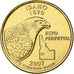 États-Unis, Quarter, Idaho, 2007, U.S. Mint, golden, Cupronickel plaqué