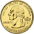 USA, Quarter, Idaho, 2007, U.S. Mint, golden, Miedź-Nikiel powlekany miedzią