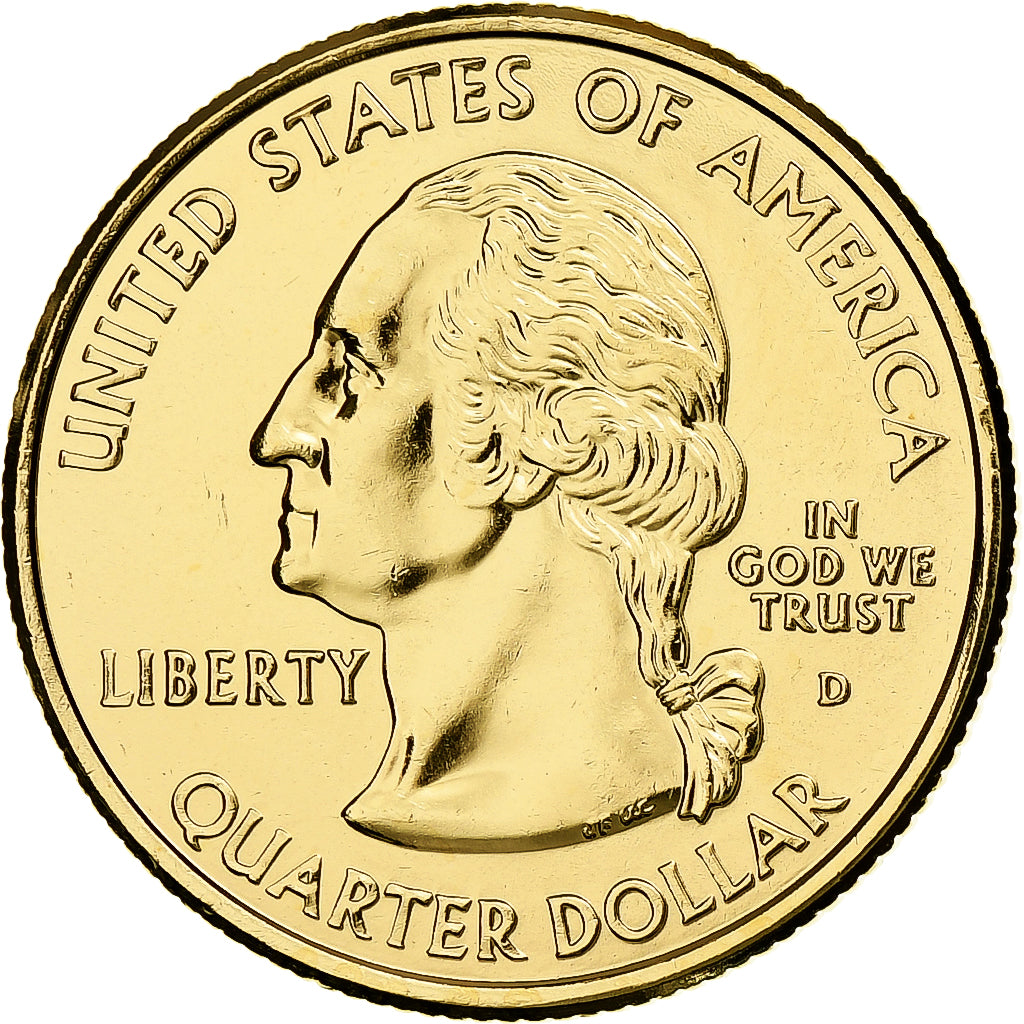 United States, Quarter, Arkansas, 2003, U.S. Mint, golden, Copper-Nickel Clad