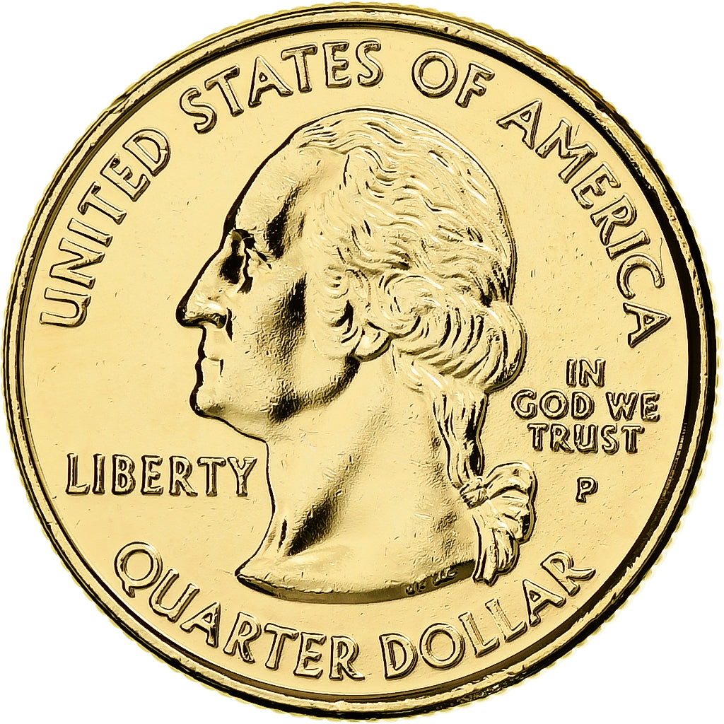 États-Unis, Quarter, Alabama, 2003, Philadelphie, Métal doré, FDC