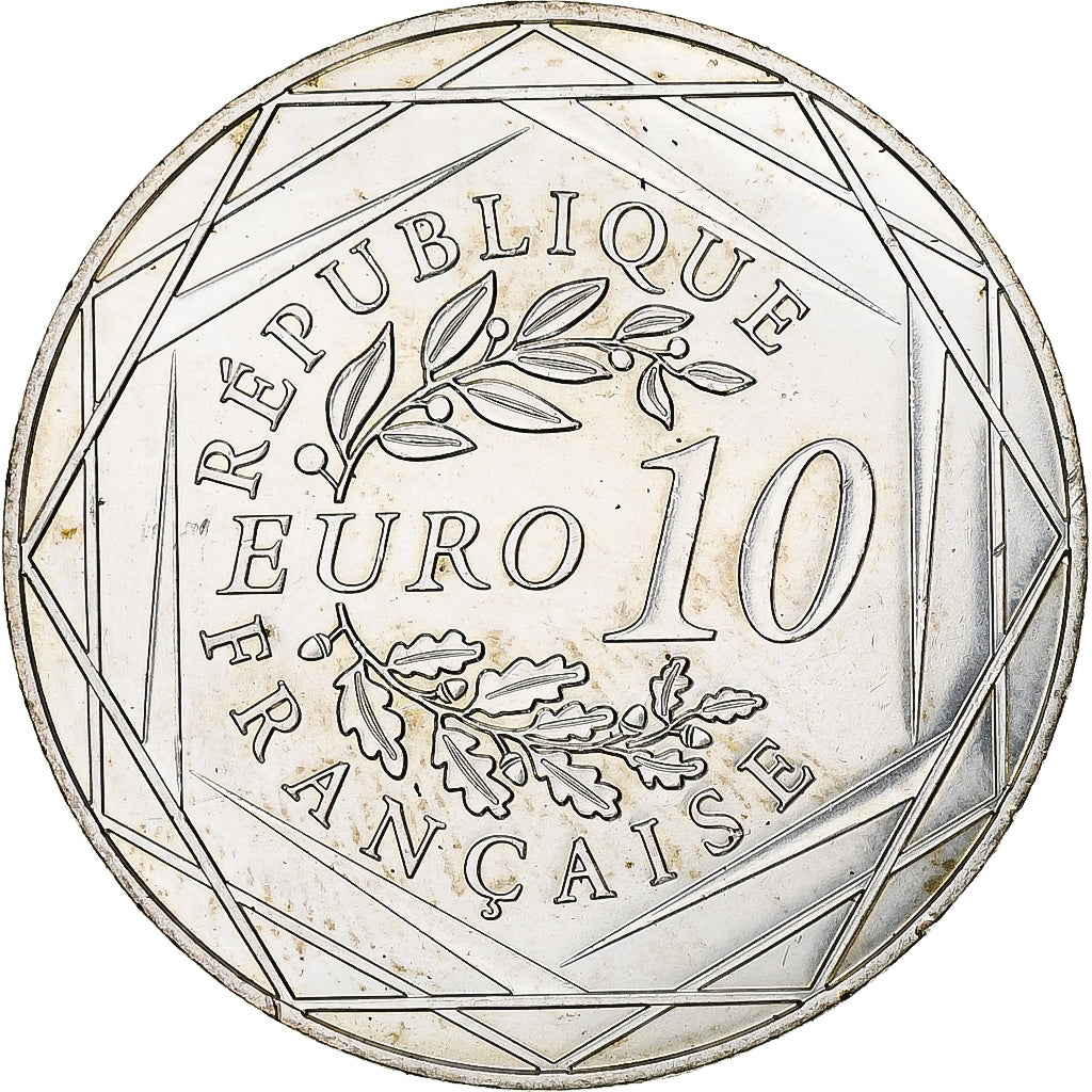 Francja, 10 Euro, 2018, Centenaire de l'Armistice 1918, MS(64), Srebro