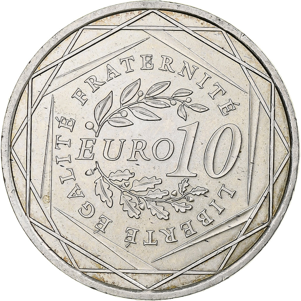 Francja, 10 Euro, 2009, Semeuse, MS(64), Srebro, KM:1580