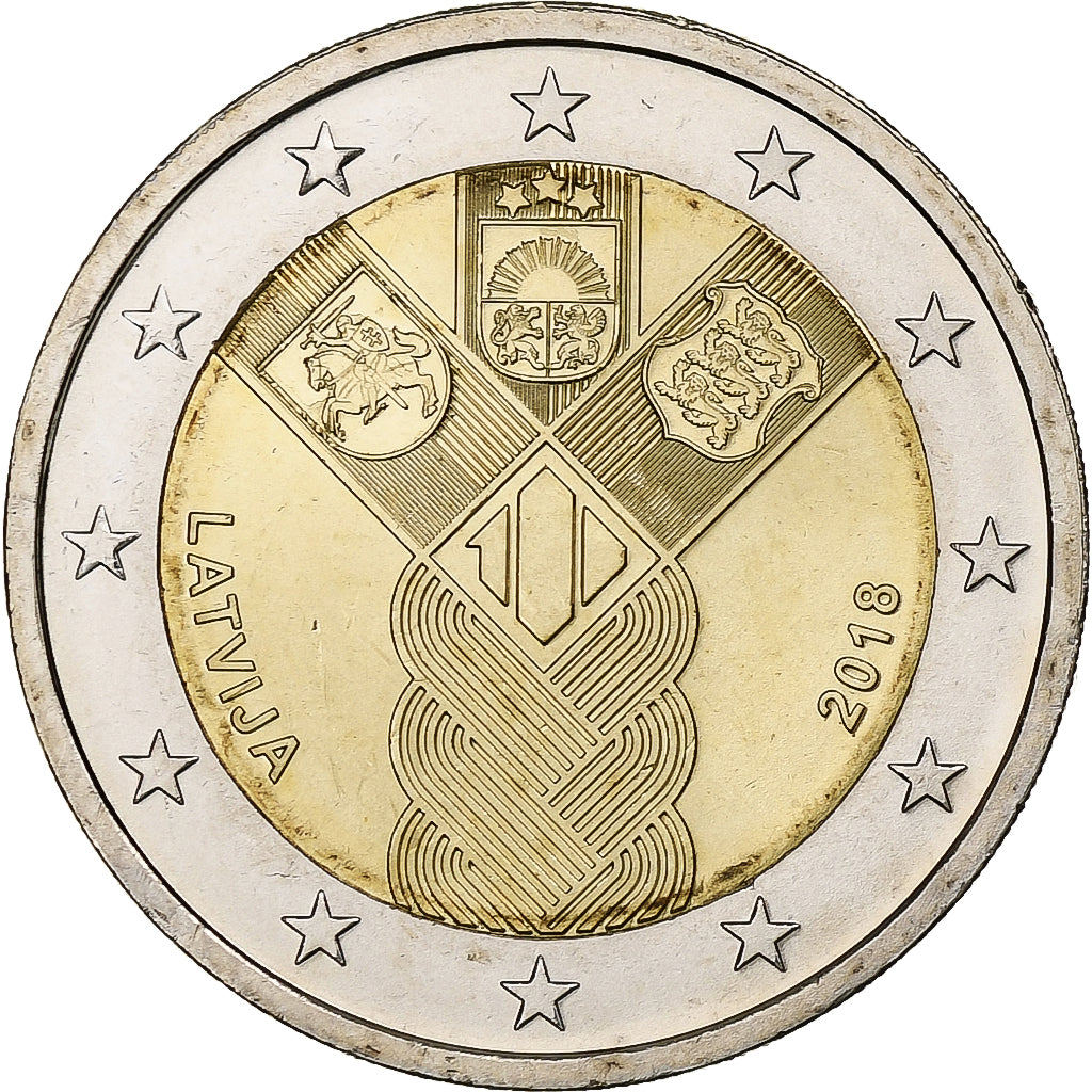 Letland, 2 Euro, 2018, Bi-Metallic, UNC-, KM:New