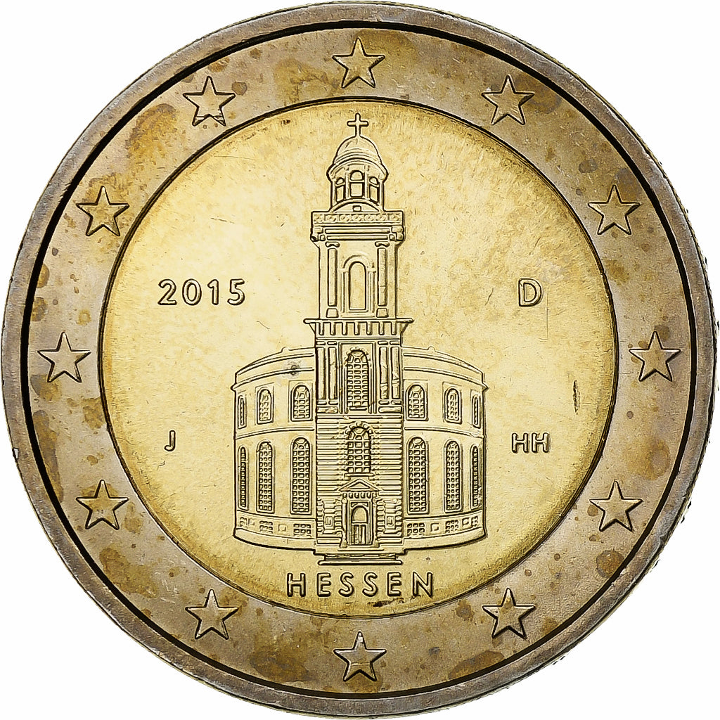Niemcy, 2 Euro, 2015, Hambourg, Bimetaliczny, MS(63)