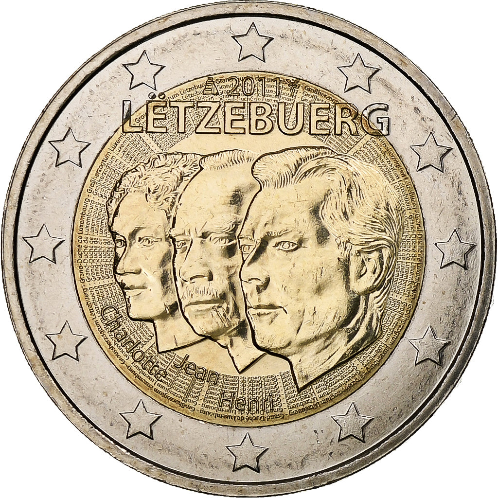 Luxembourg, Henri, 2 Euro, 2011, Utrecht, Bi-Metallic, MS(63), KM:116