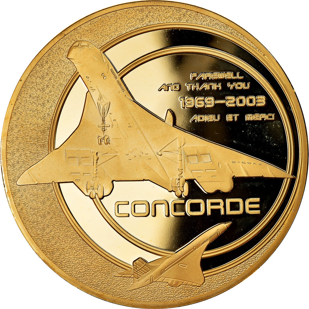 France, Medal, Adieu au Concorde, Dernier Vol New-York/Paris, 2003, MS(64)