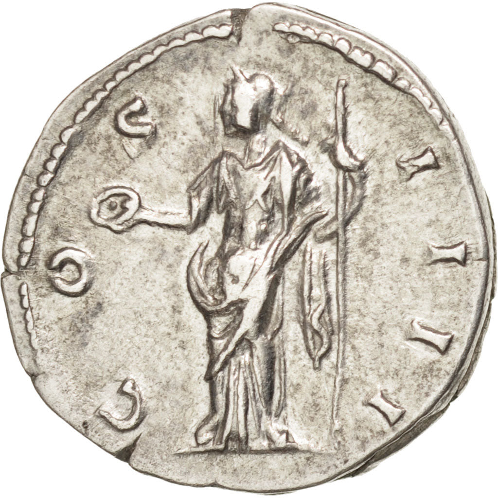 Antoninus Pius, Denarius, Rome, AU(55-58), Silver, RIC #129, 3.63