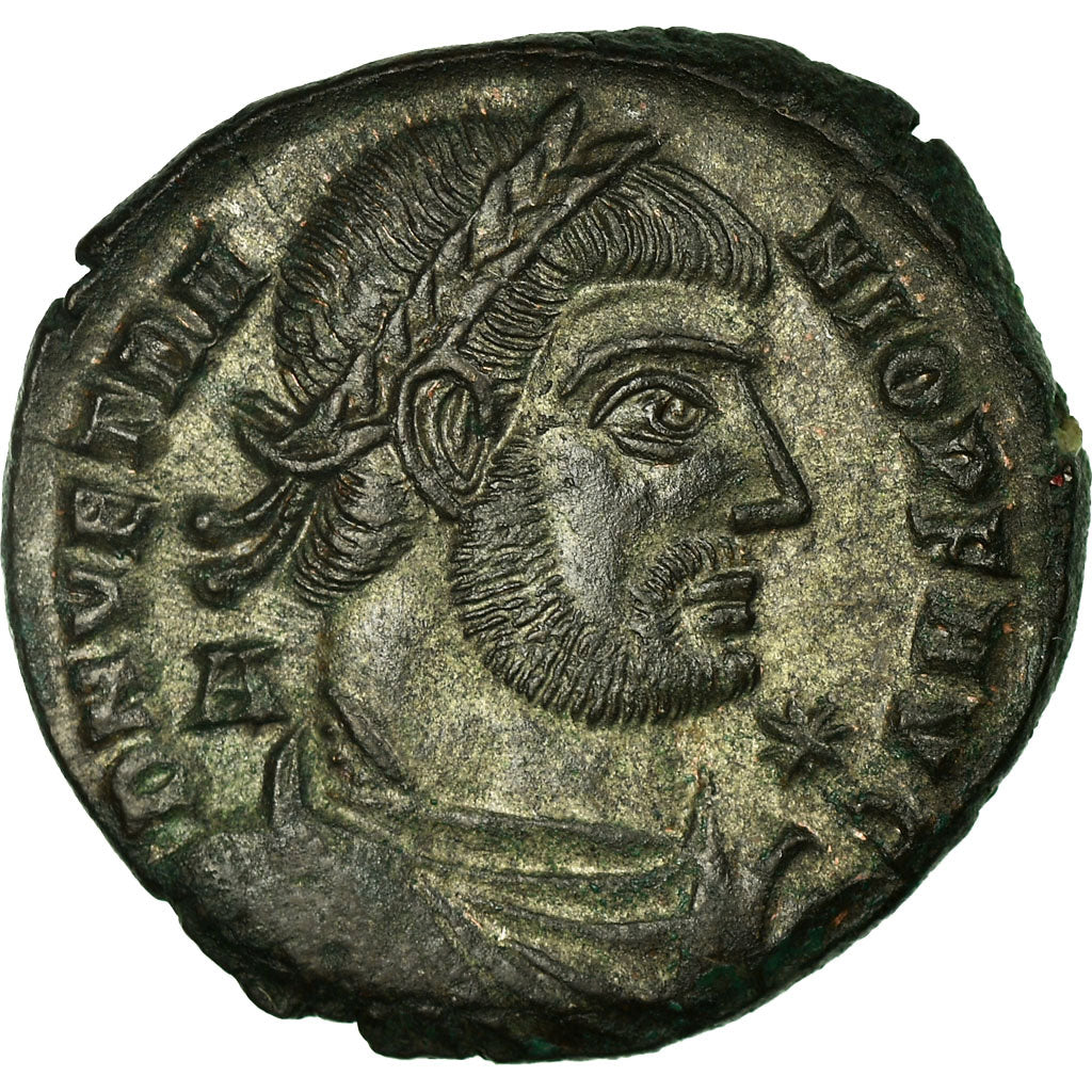 Coin, Vetranio, Follis, Siscia, MS(63), Bronze, RIC:285
