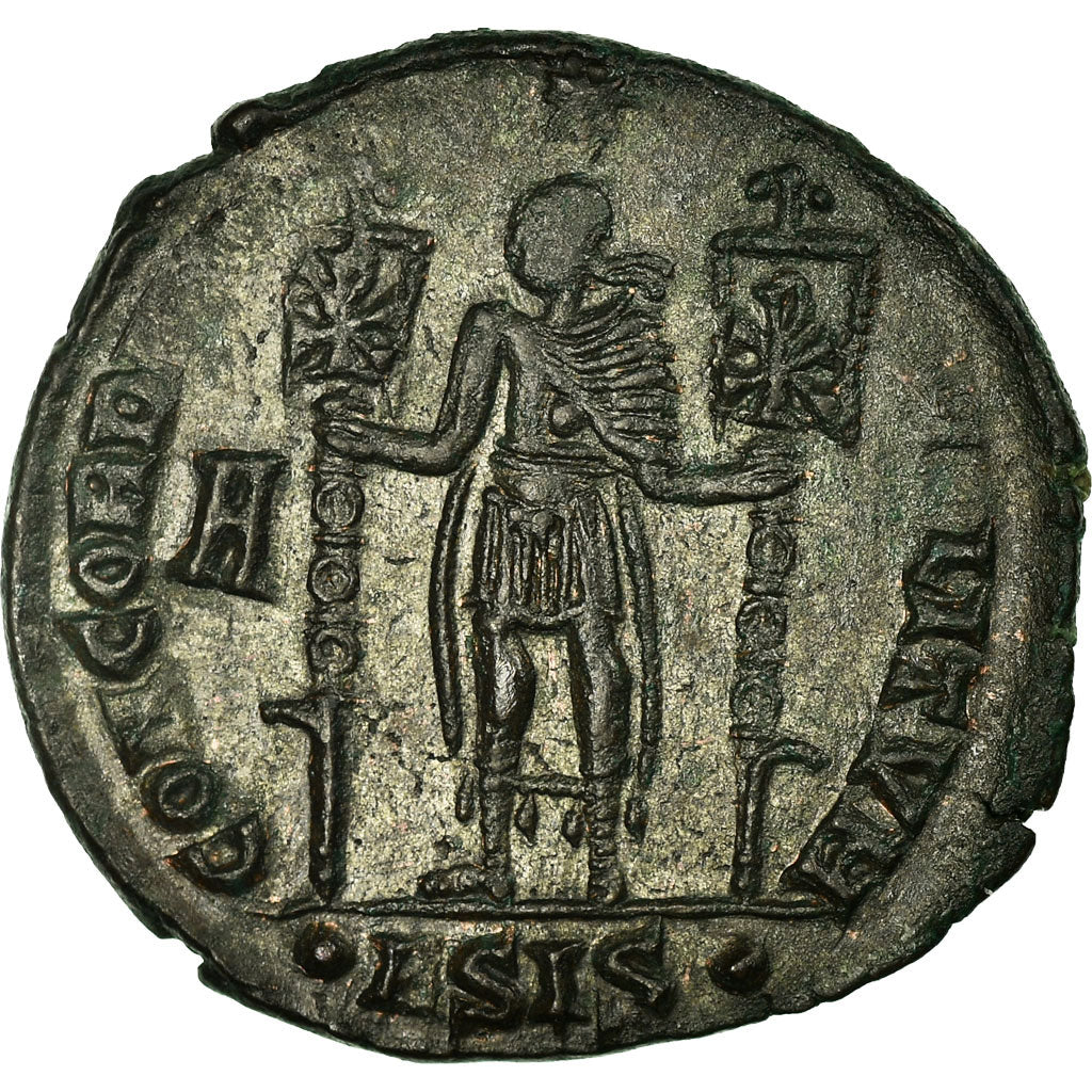 Coin, Vetranio, Follis, Siscia, MS(63), Bronze, RIC:285