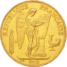 FRANCE, Génie, 100 Francs, 1879, Paris, KM #832, AU(50-53), Gold, Gadoury #1137,